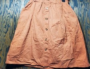 Sadie & Love Burnt Orange Cotton Skirt Size Large